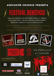Cartel del festival benefico 100xRock
